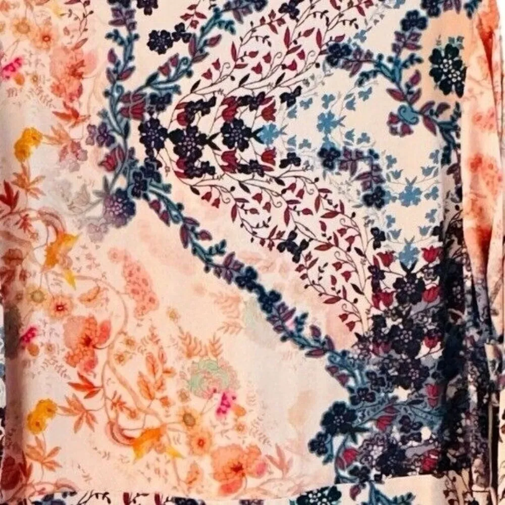 SOFT SURROUNDINGS Silky Floral Button Down Maxi Shirt Dress Size XL NEW - Image 6