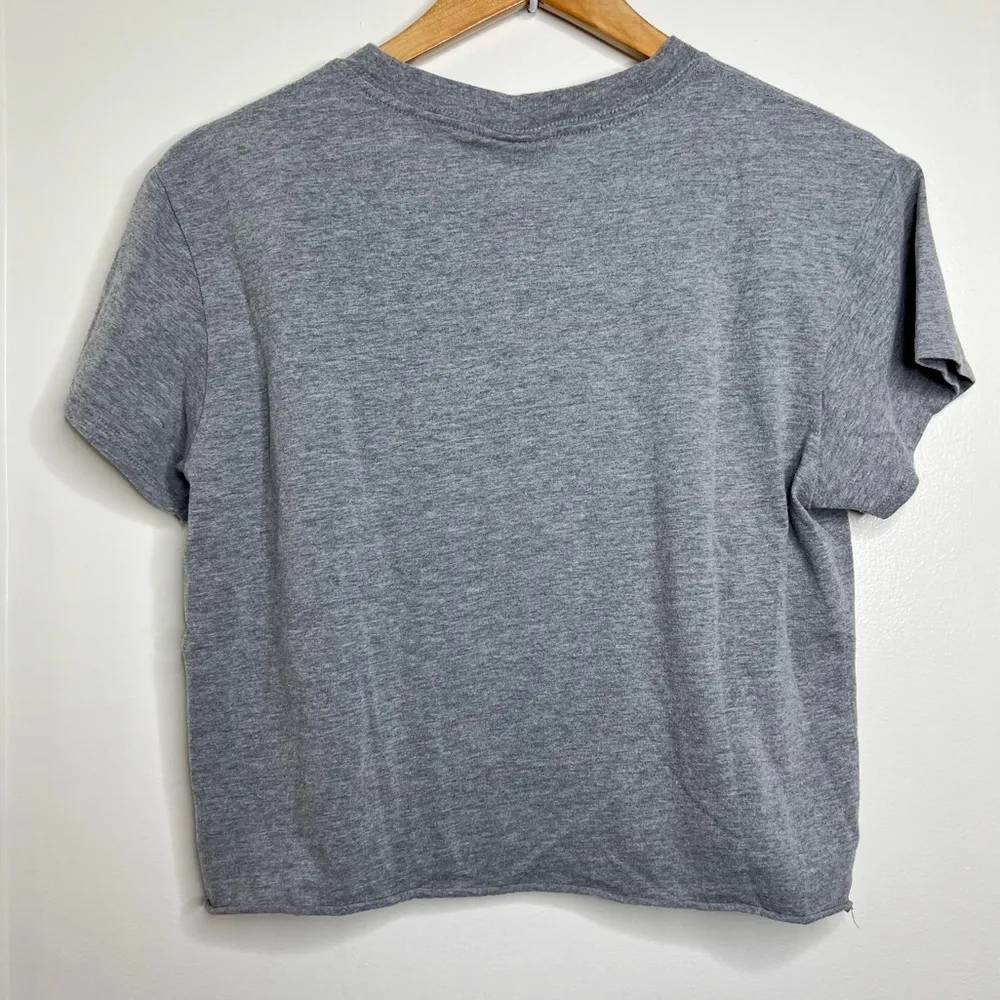 Harry Potter Mischief Managed Cropped T Shirt Juniors XL Gray Raw Hem - Image 5