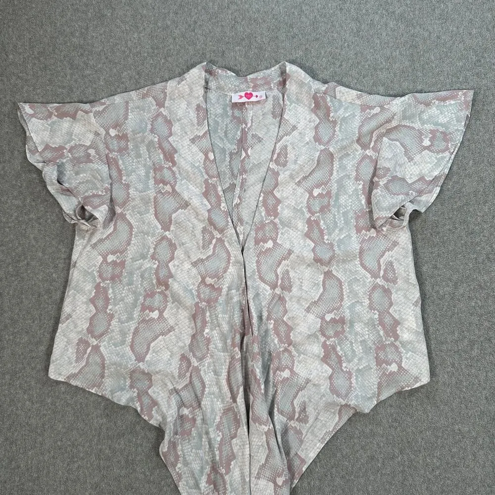 Buddy Love Snake Print Knotted Hip Blouse Women's X - Image 2