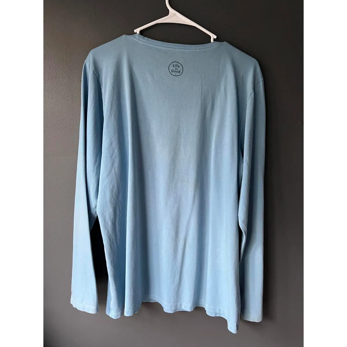 Life is Good  Long Sleeve T-Shirt/Sleep Shirt with Cat Ice Skating Graphic - Image 2