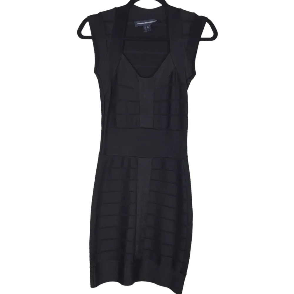 French Connection Bandage Bodycon Dress Black 0 - Image 7