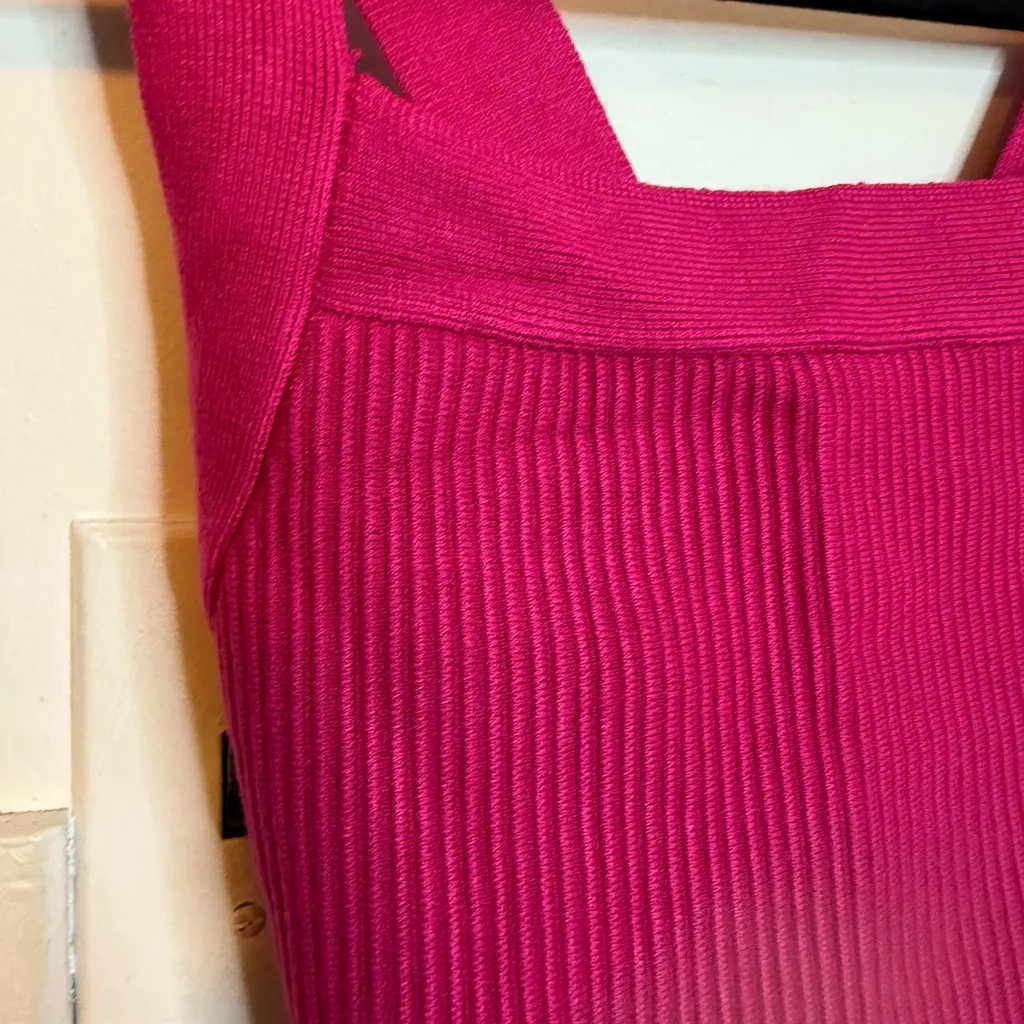 House Of Harlow Hot Pink Knit Sweater Cropped Top - Image 5