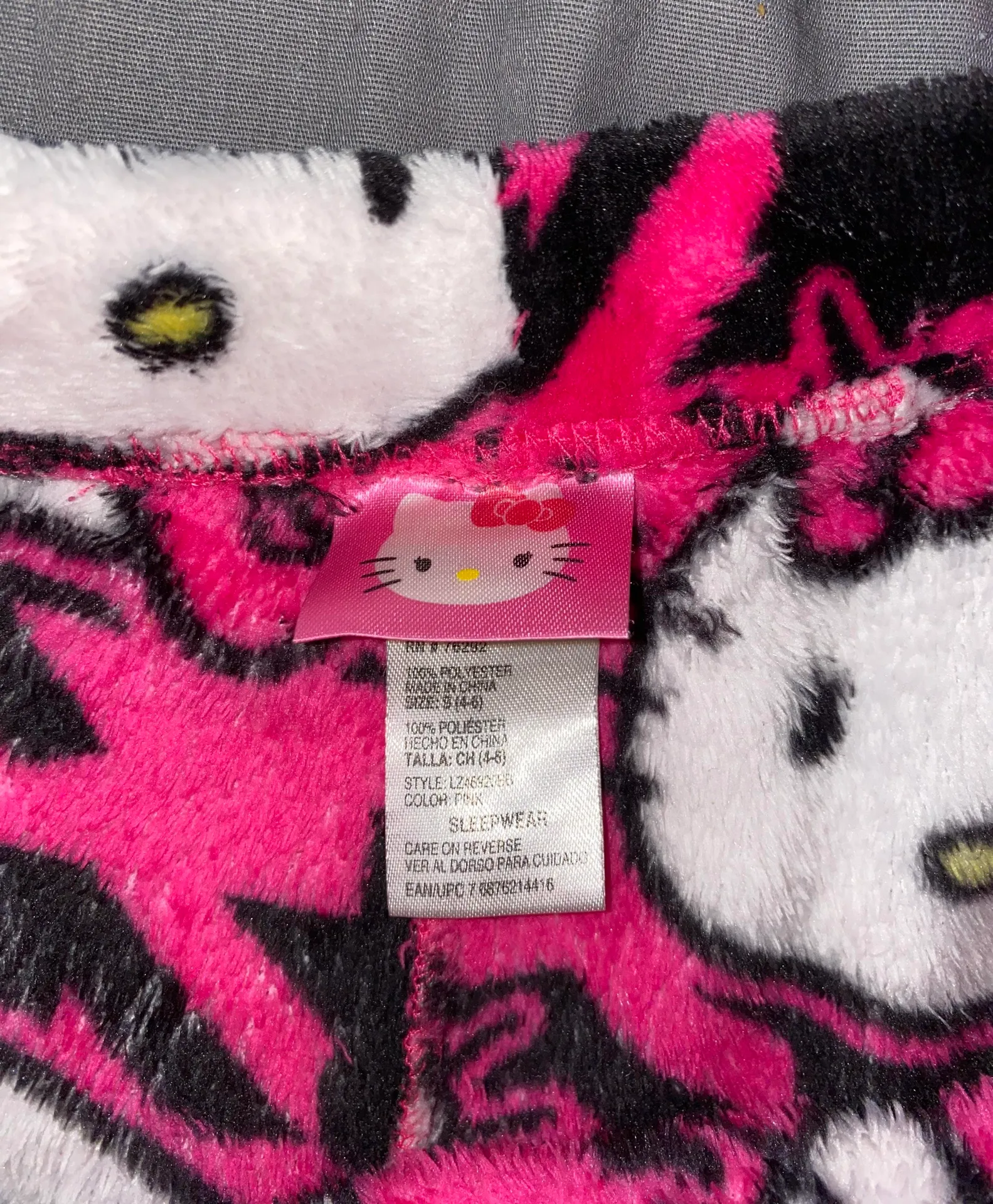 Hello Kitty Fuzzy  Pj Bottoms - Image 2