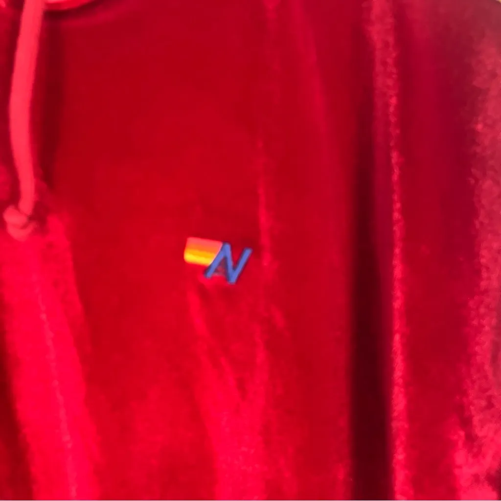 Aviator Nation velour velvet Maroon hoodie and jogger set size small - Image 5