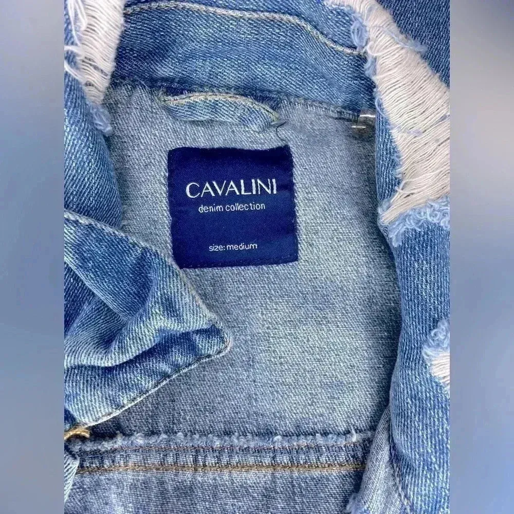 Cavalini Women’s  Ripped Jean Jacket - Image 4