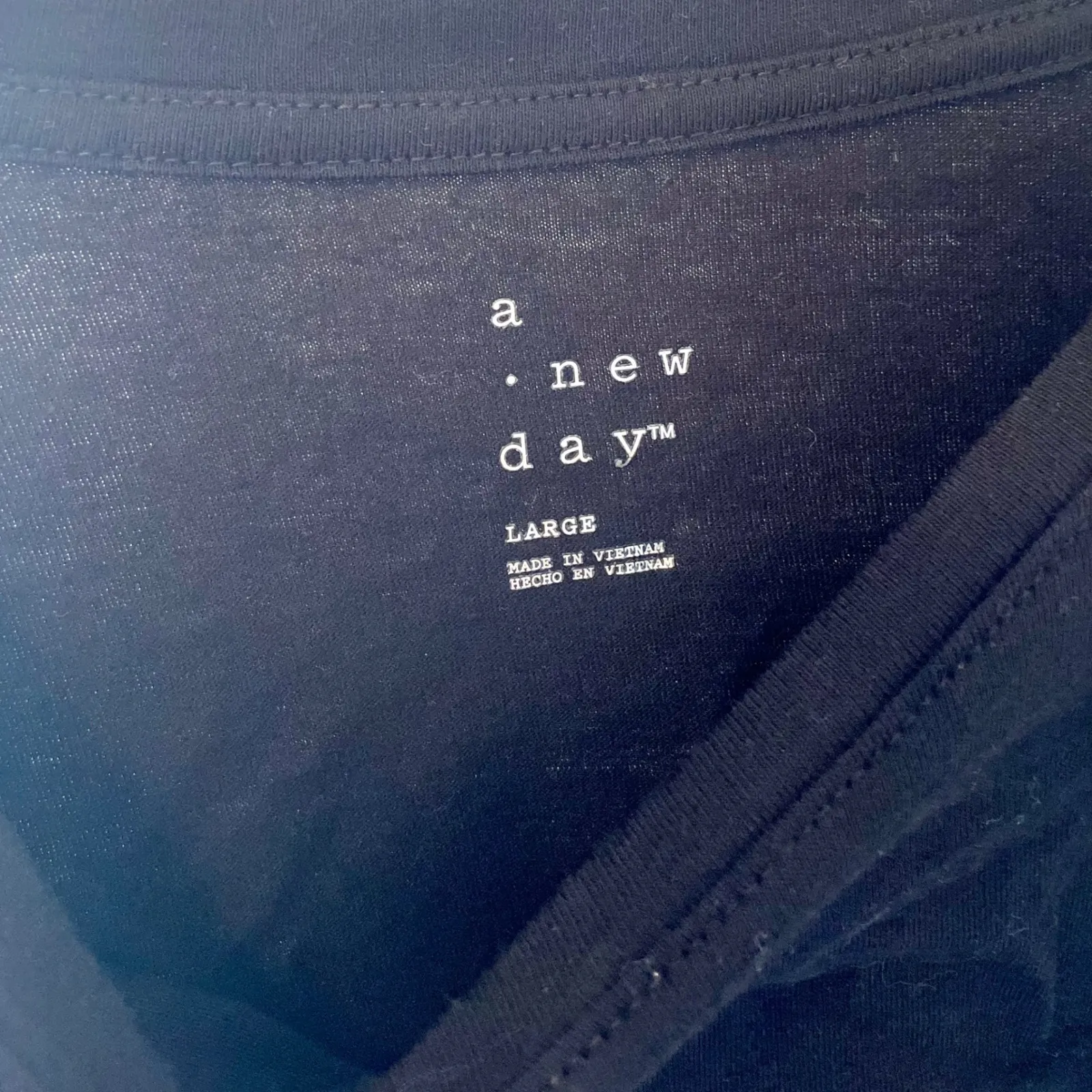 A New Day Women's Black Sleeveless Crew Neck T Shirt Top Large - Image 3