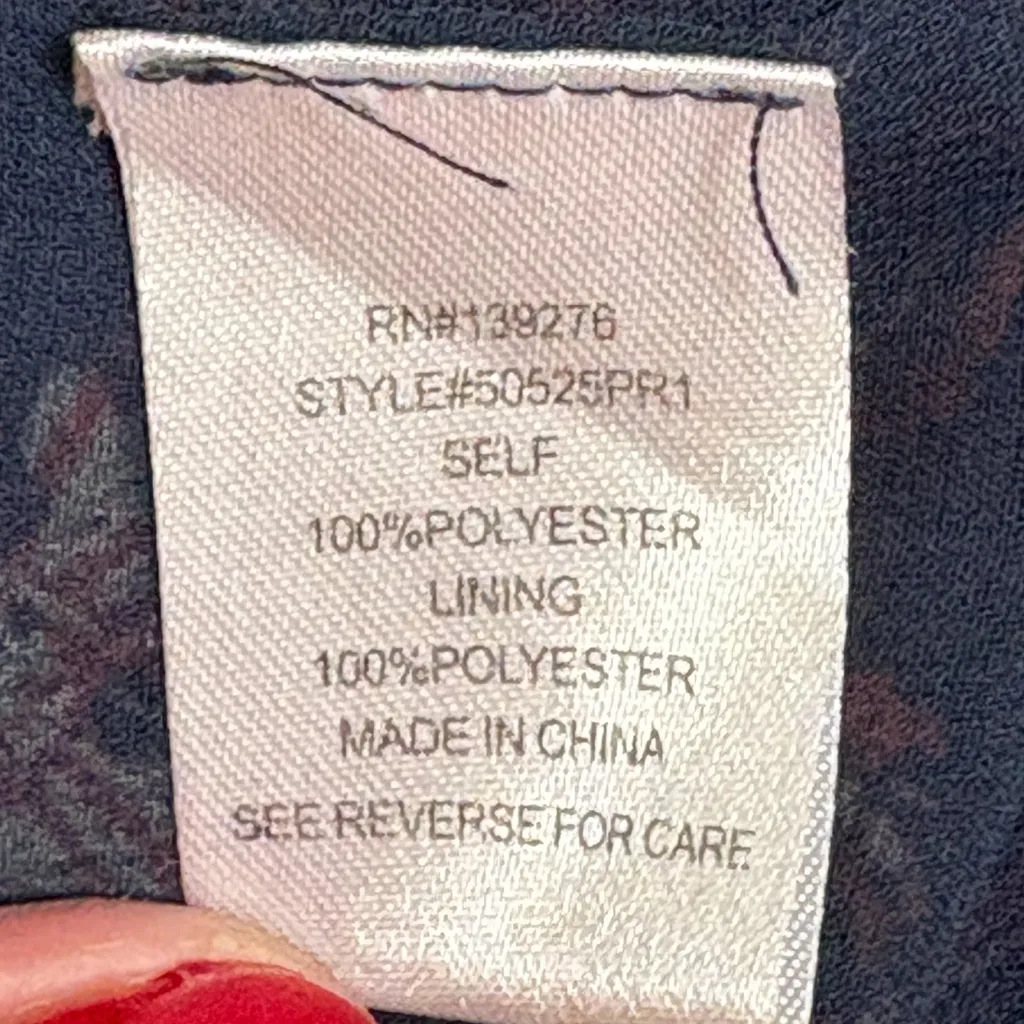 Daniel Rainn Navy and Orange Patterned Romper Size Medium‎ EUC - Image 4