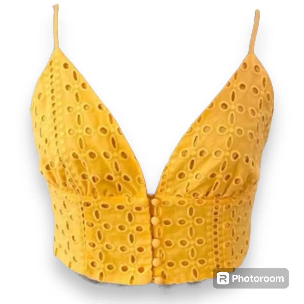 NWT Bar lll Yellow/Gold Crop top - Image 2