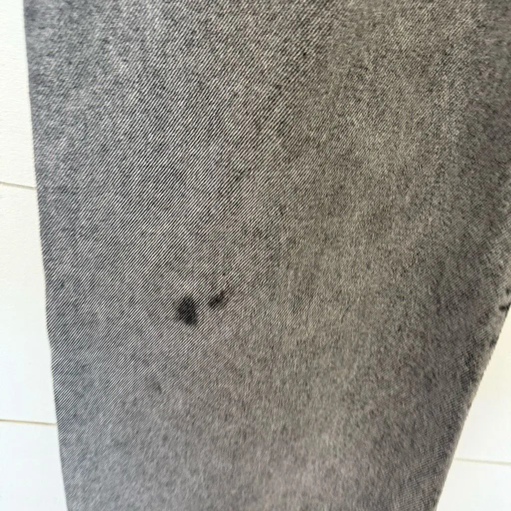 Zara Women’s 2 Gray Black Wash Raw Hem Flare Jeans - Image 4