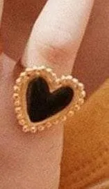 SET of 2 Enamel Heart Ring - Image 3