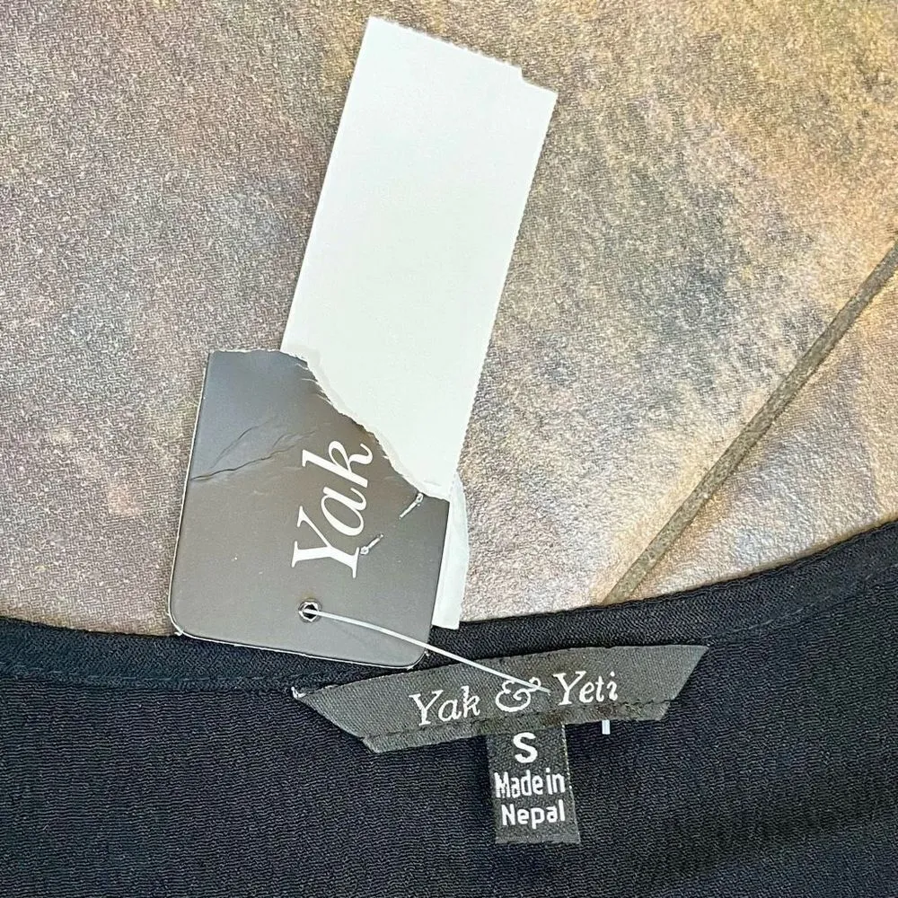NWT Yak & Yeti Black Women’s Blouse Small Black - Image 10
