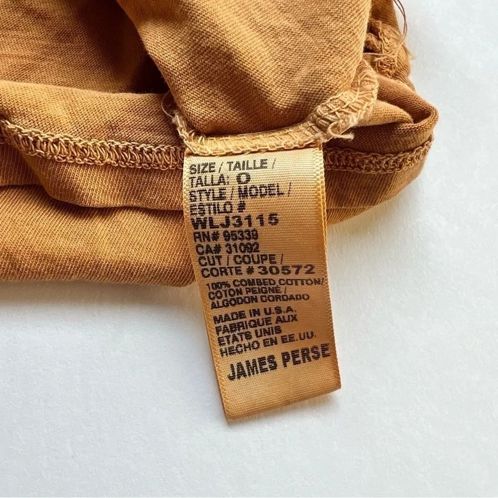 James Perse Vintage Sleeveless Pocket Tank Mustard Yellow Size X-Small NWOT - Image 7