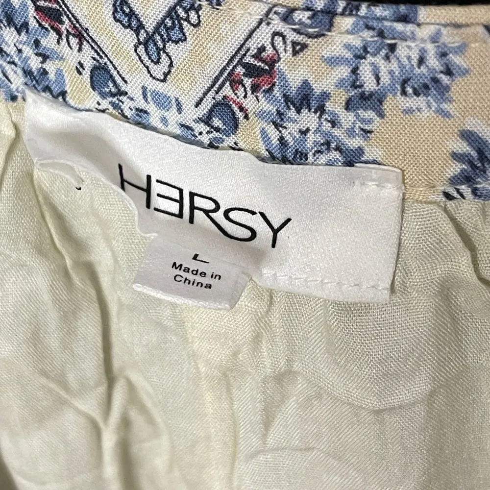 NEW‼️HERSY Tiered Maxi Dress‎ with Adjustable Spaghetti Straps, LARGE Tan - Image 6