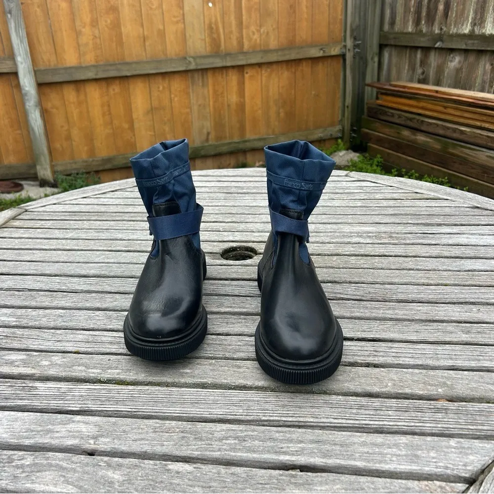 Franco Sarto‎ Jan Snow Boot Black & blue Waterproof All-Weather Lug Sole size 10 - Image 4