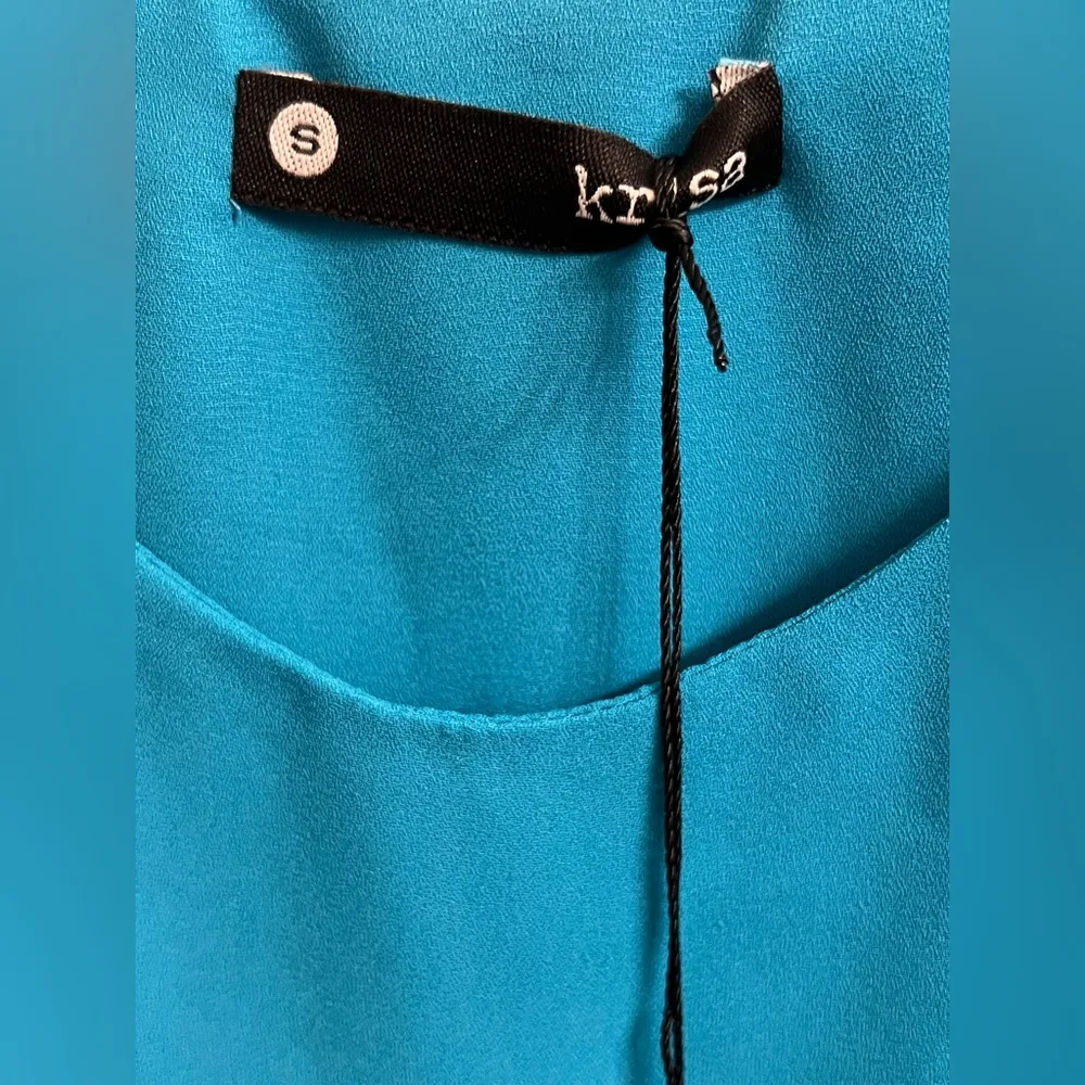 NWT Krisa Teal Strappy Mini Dress Size Small - Image 3