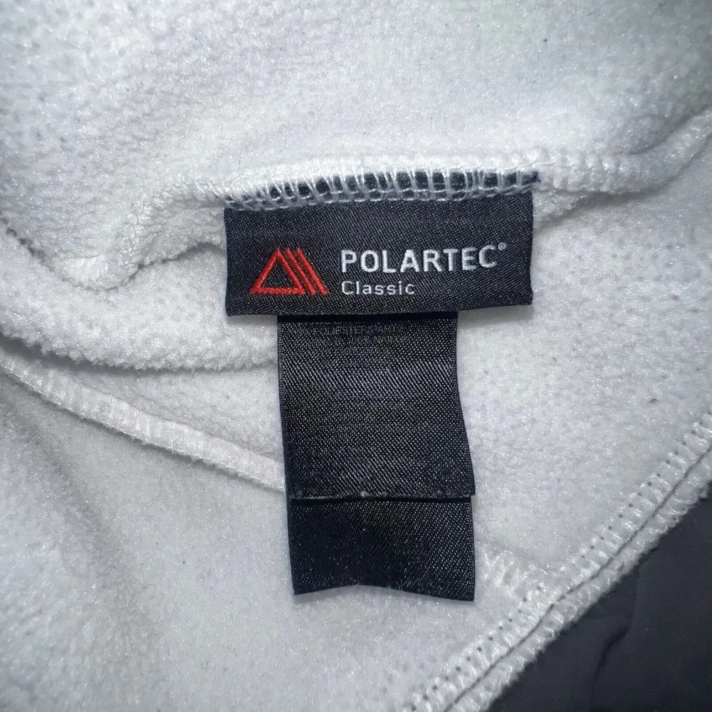 The North Face Denali Fleece Jacket Womens Size S White Gray Polartec Zipper - Image 4