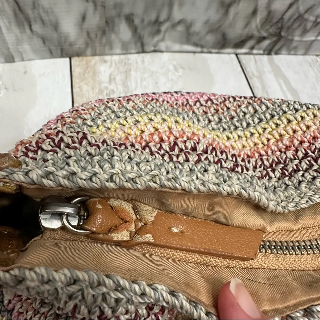 The Sak Multicolor Crochet Shoulder Bag Silver Hardware Y2K Hobo Boho Fairycore - Image 8