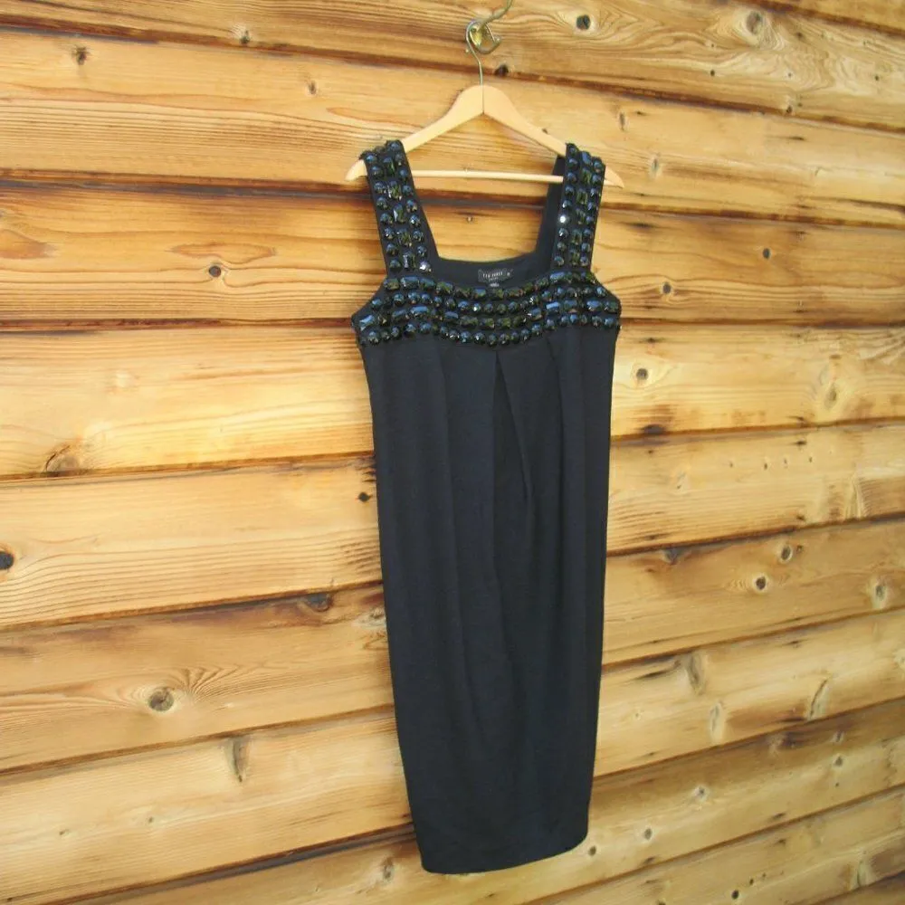 NWT Ted Baker London Black Wool Shift Dress - Image 2