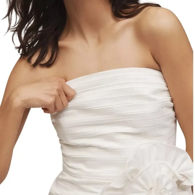 AMUR Isla Strapless Rosette Ruffle - Image 3