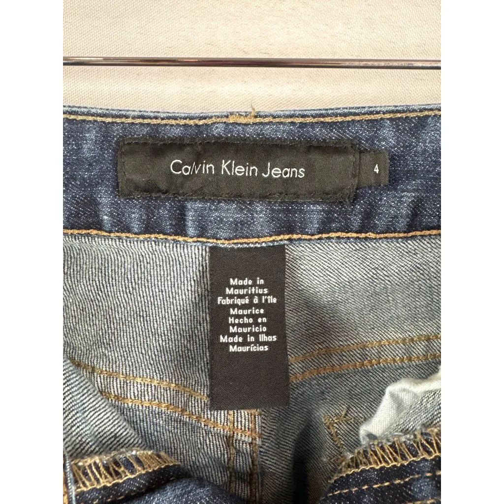 Calvin Klein Womens Size 4 Bootcut Jeans Dark Wash Denim Classic Fit - Image 3