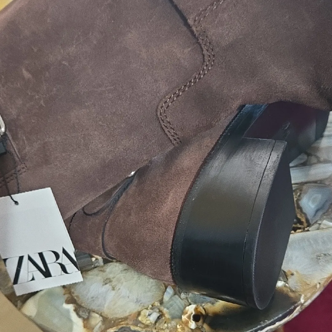 🆕️Zara Brown Combat & Moto Boots - Image 4