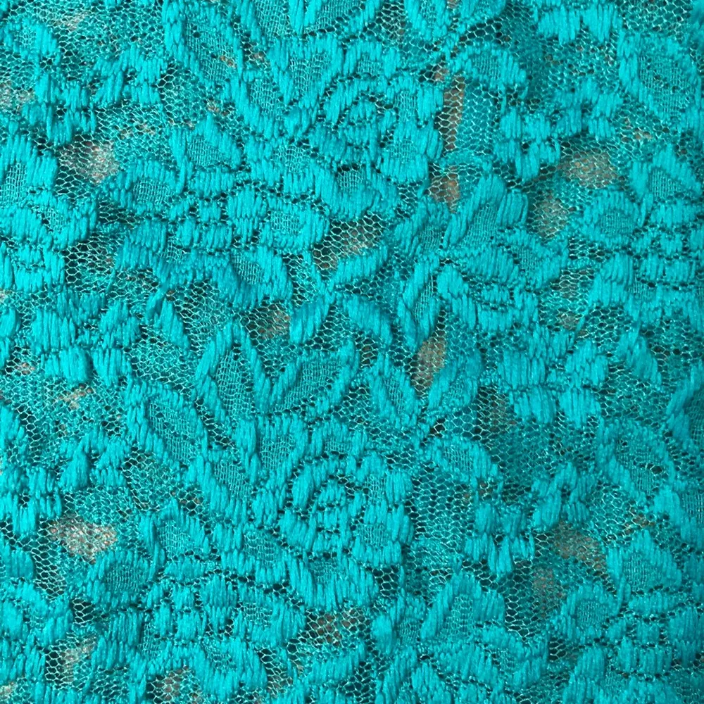 XS AERIE teal floral patterned sheer top - Image 4