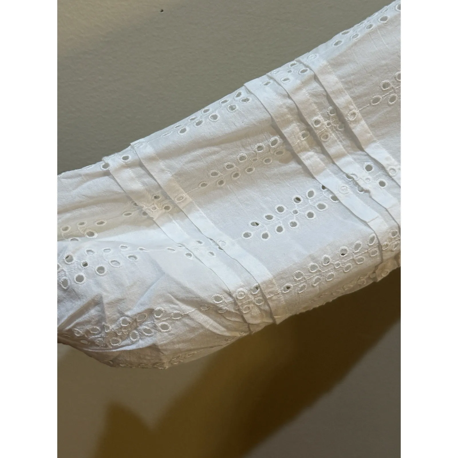 Caslon Eyelet‎ Three-Quarter Sleeve Cotton Midi Dress Size Large Tiered Peasant - Image 7