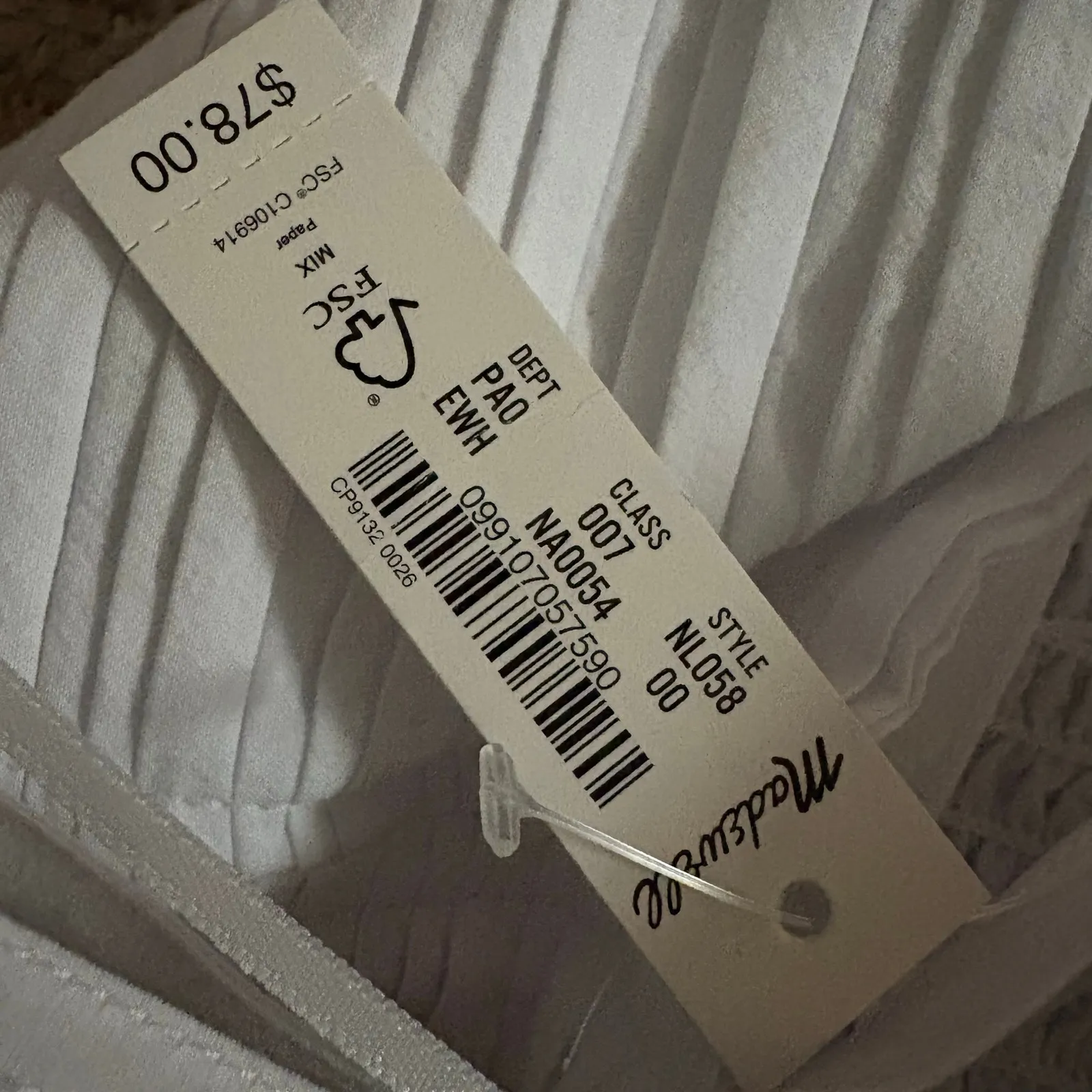 Madewell Poplin Crop Tube Top 00 Women’s Eyelet White NL058 - Image 5