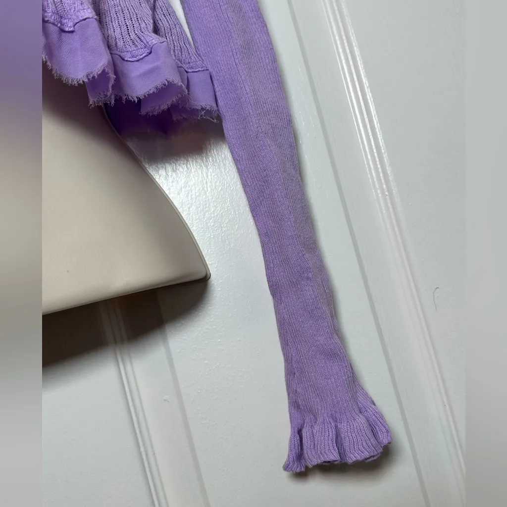 Urban Outfitters Womens Lilac Maryn Y2K Tie-front Cardigan Long Sleeve Sweater S - Image 8