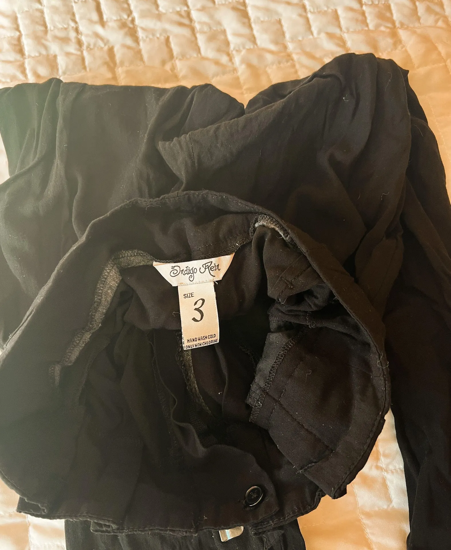 Black Paper Bag Pants Size 3 - Image 5