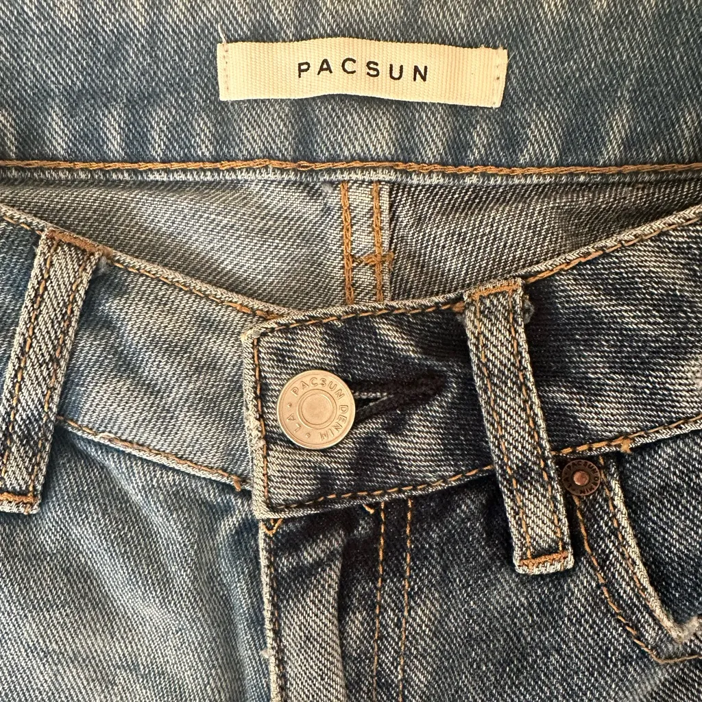 PacSun Blue Denim Shorts - Image 4
