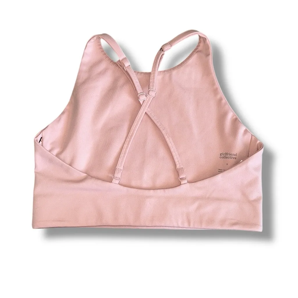 Girlfriend Collective Topanga Halter Bra in Light Pink - Image 3