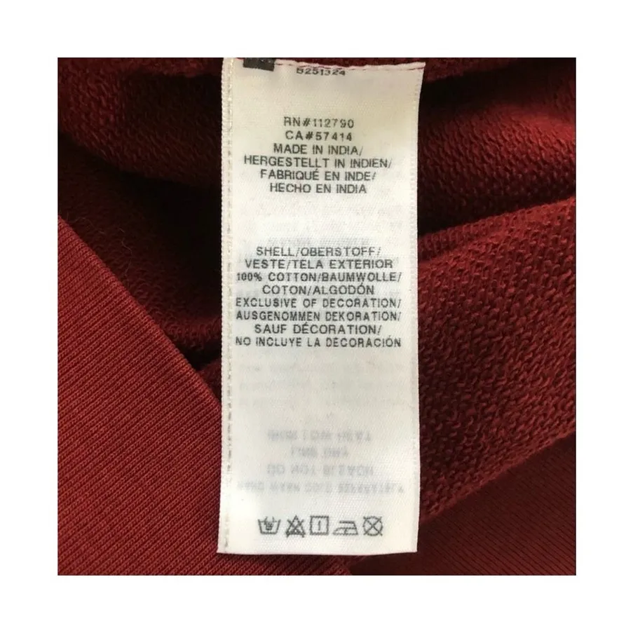 True Religion NWT Ox Blood Distressed Studded Boyfriend Sweatshirt XS - Image 14