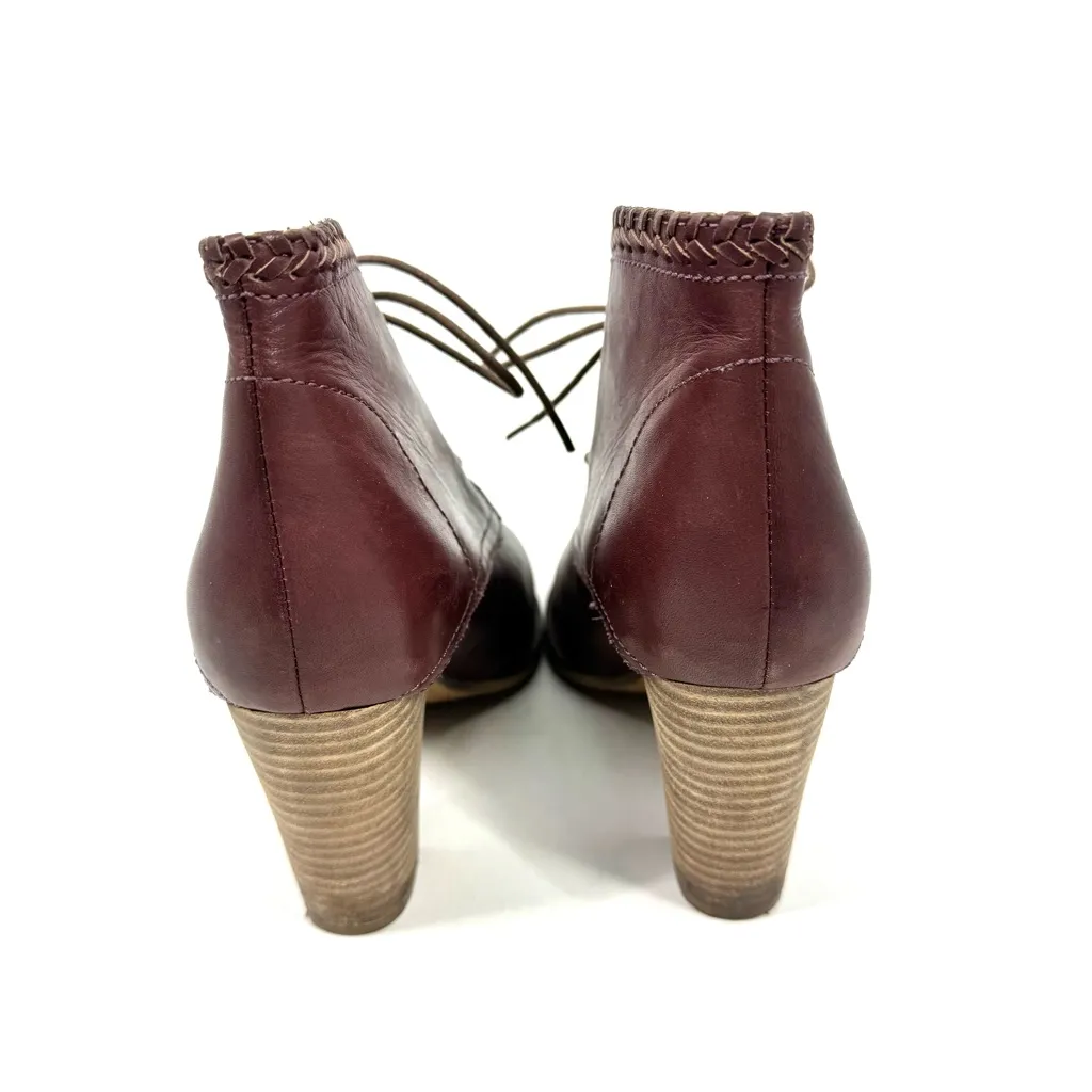 Antelope Brown Leather Lace Up Heels - Image 3