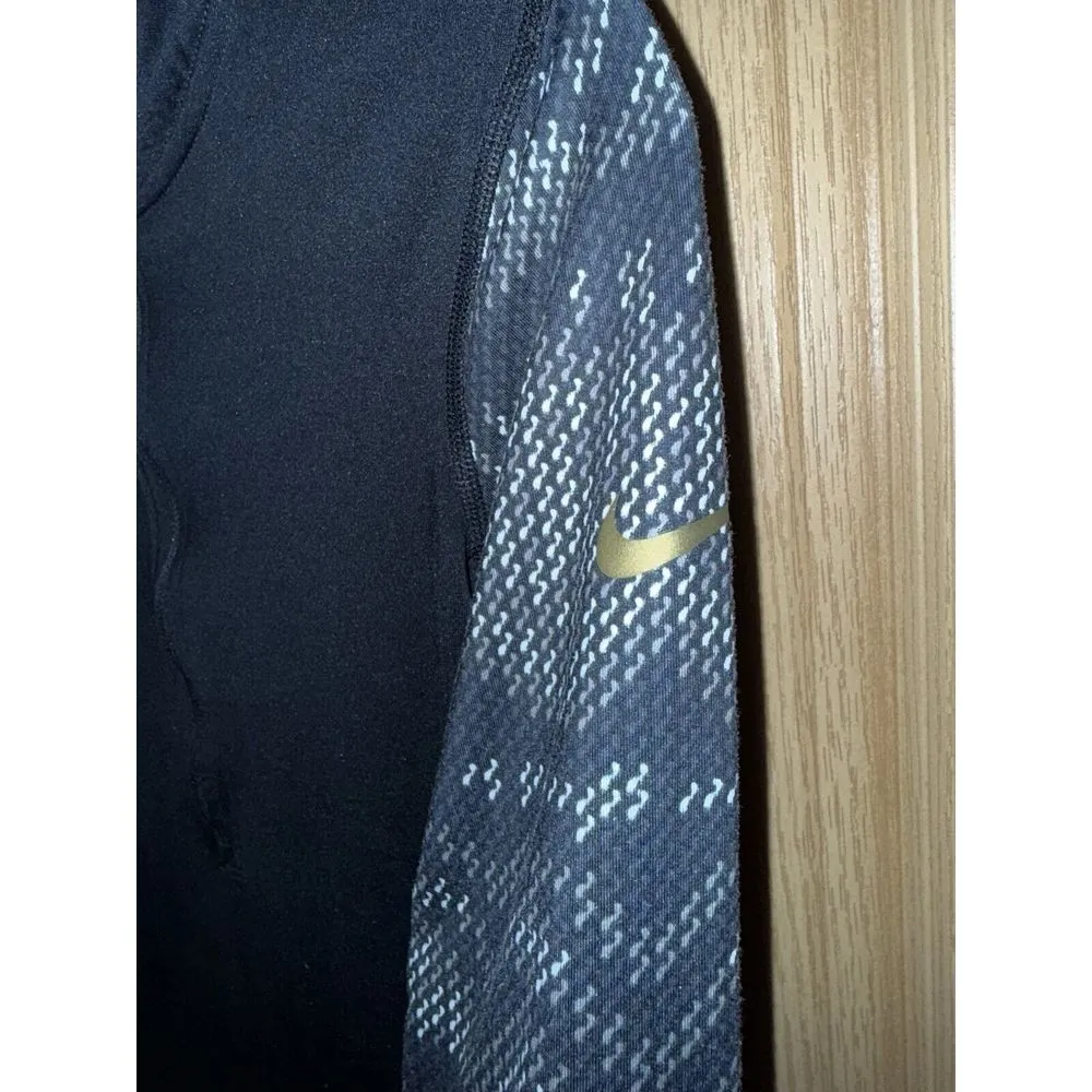 Nike Pro Womens Small 1/2 Zip Pullover Shirt Fitted Thumb Running‎ Dri-fit - Image 3