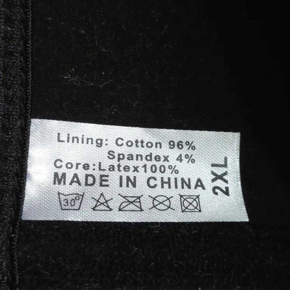 Latex waist cincher (#666) Black Size XL - Image 3