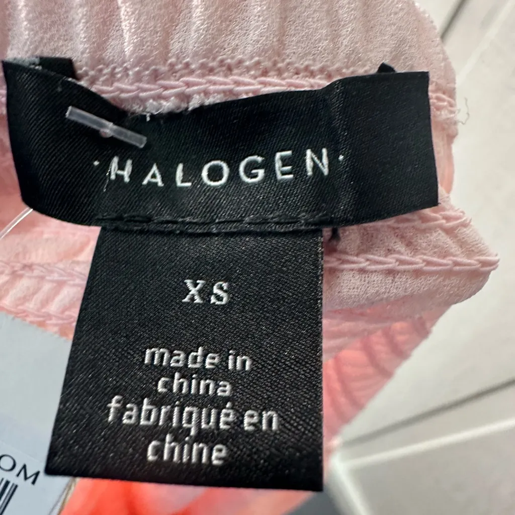 Halogen Variegated Smocked Long Puff Sleeve Blouse in Pink/White - Size XS NWOT - Image 8