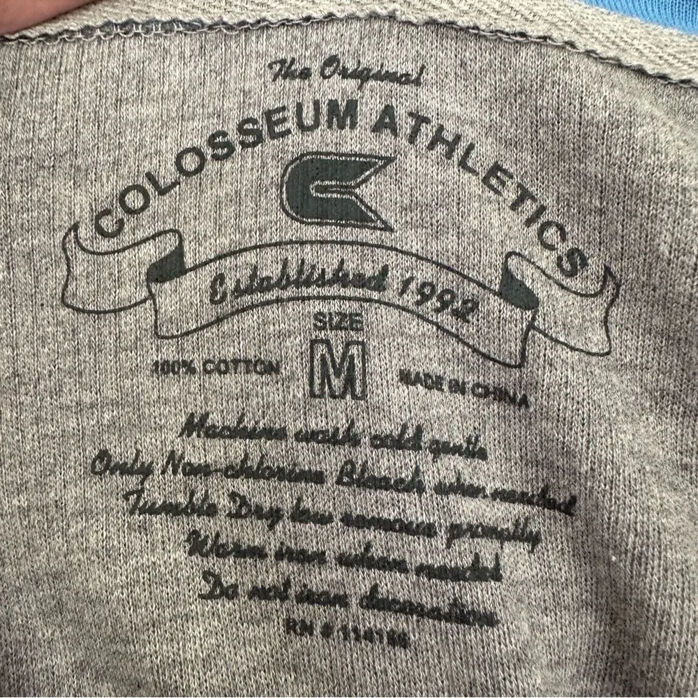 UNC North Carolina Hooded Henley Shirt Women’s Medium Gray Blue College - Image 8