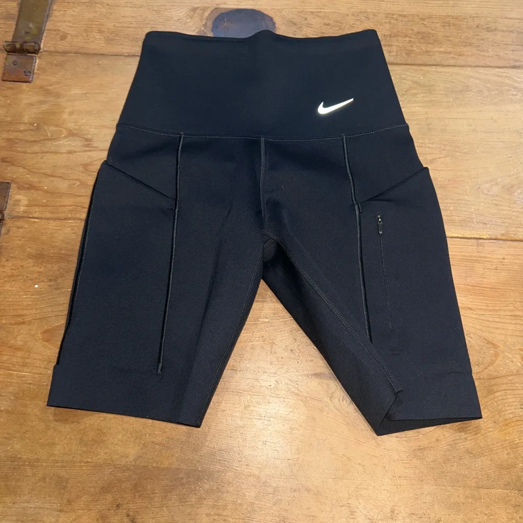 Nike Go Dry Fit Women's Bright Black Bike Shorts Size X-Small - Image 2