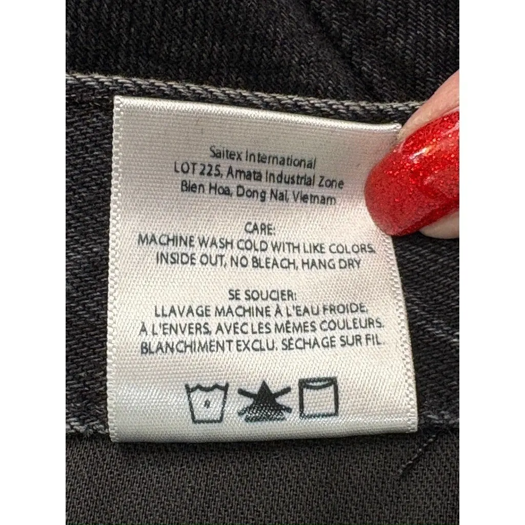 Edwin Simon Mid Rise Straight Leg Black Jeans 27 Denim Button Fly NWT - Image 10