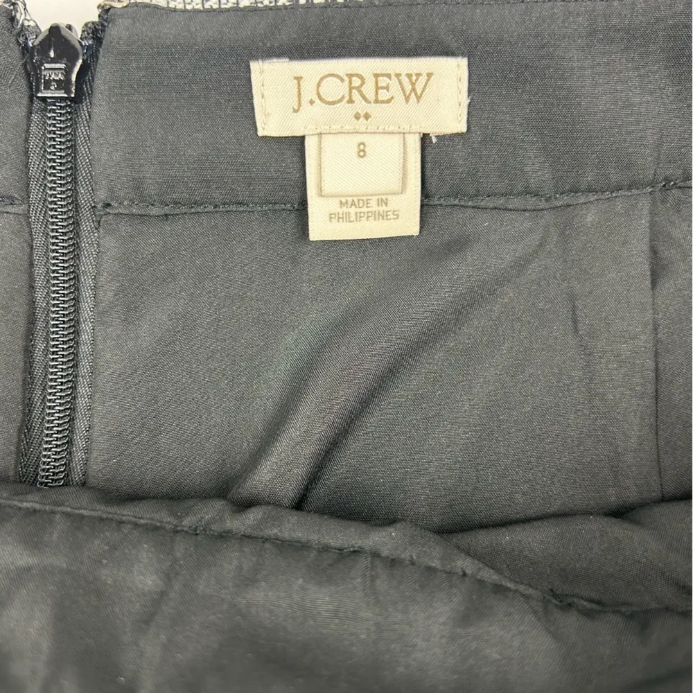 J.Crew Women's Black & White Striped Knit Pencil Skirt Size 8 - Image 4