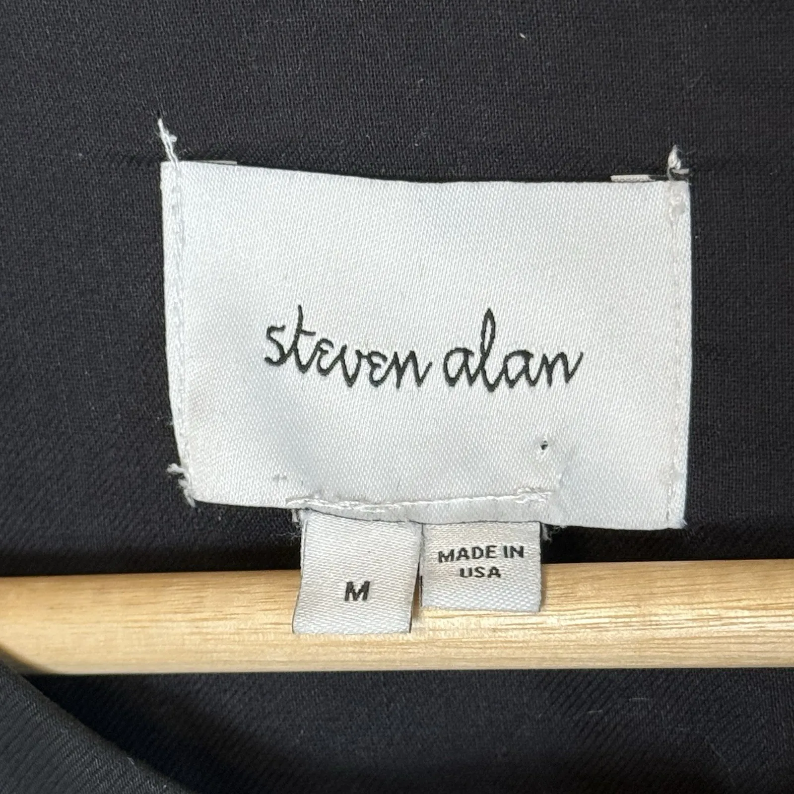 Steven Alan Black Long Sleeve Jumpsuit Size Medium Designer Quiet Luxury Casual - Image 5