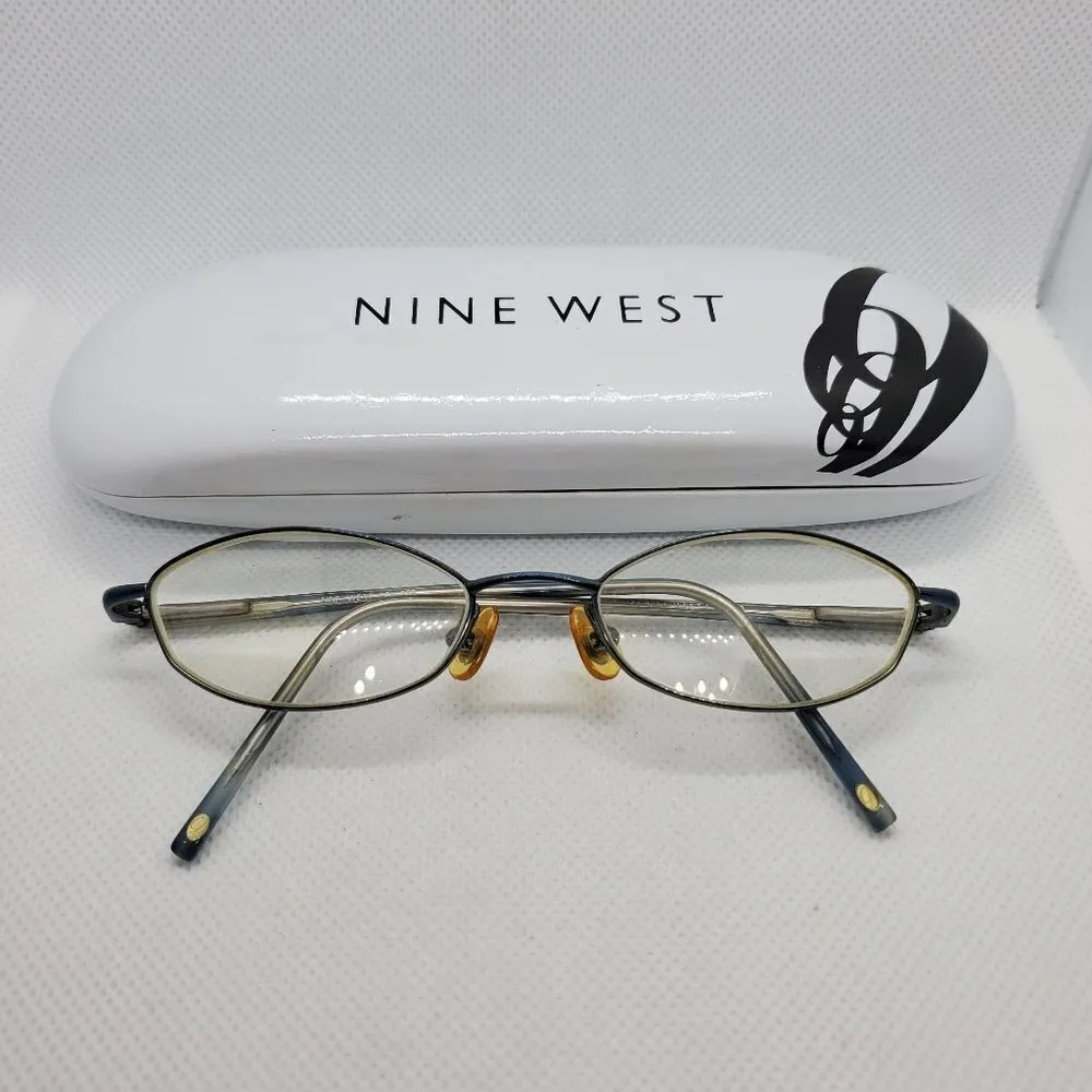 Nine West Blue Prescription Glasses Frames & Case - Image 2