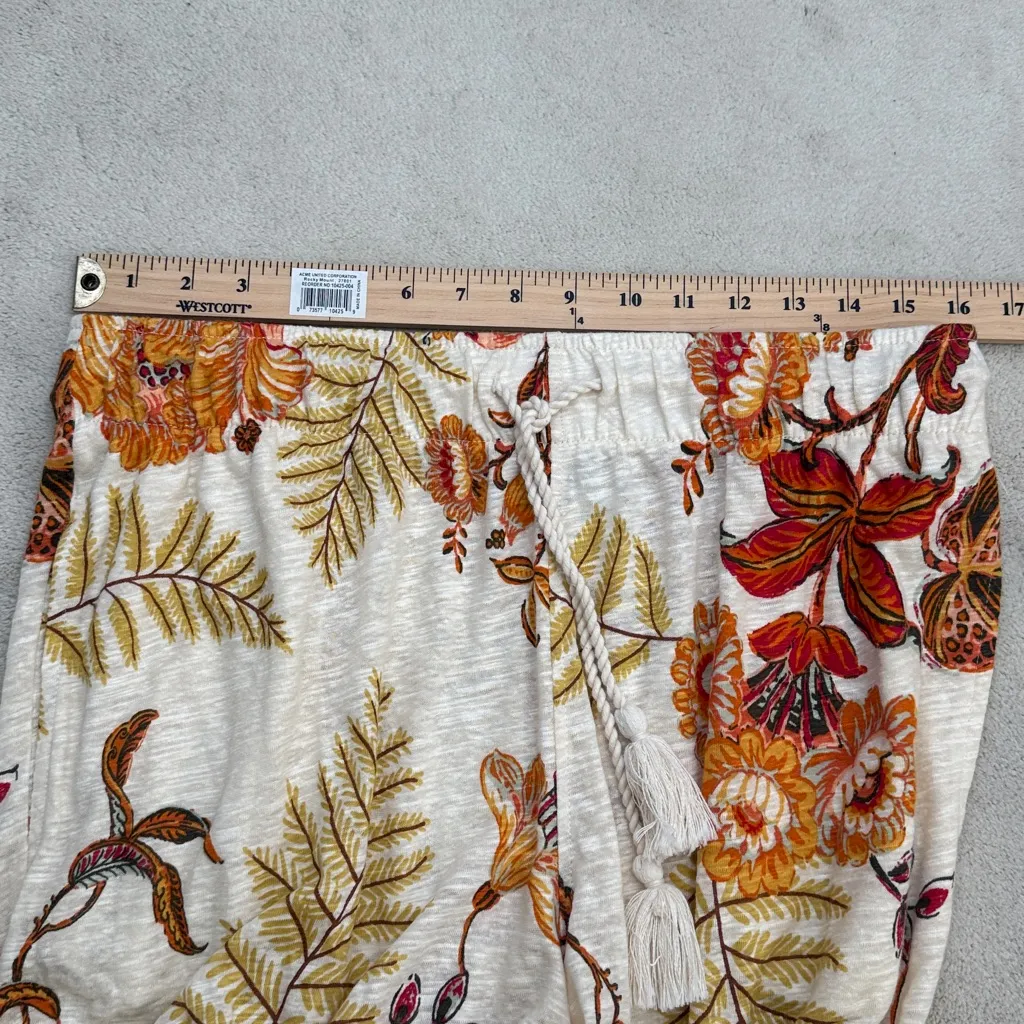 Rachel Zoe Linen Floral Leaf 2 Piece Set Tank Wide Leg Pants Rope Belt Large NWT - Image 13