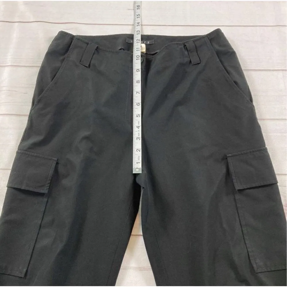 Theory Black Bootcut Cargo Trouser Pants Size 10 - Image 5