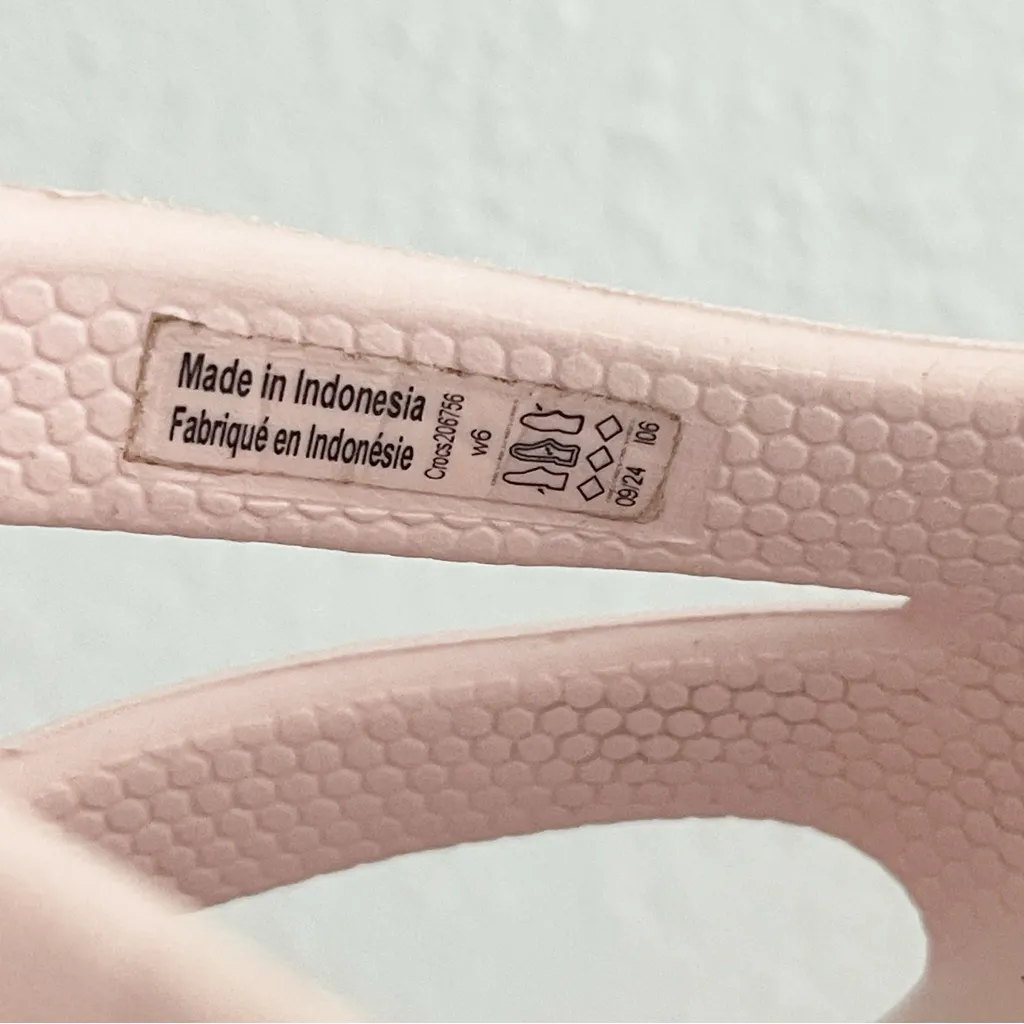 Crocs Swiftwater Sandal Womens 6 Pale Pink Triple Strap Slide 206756 - Image 6