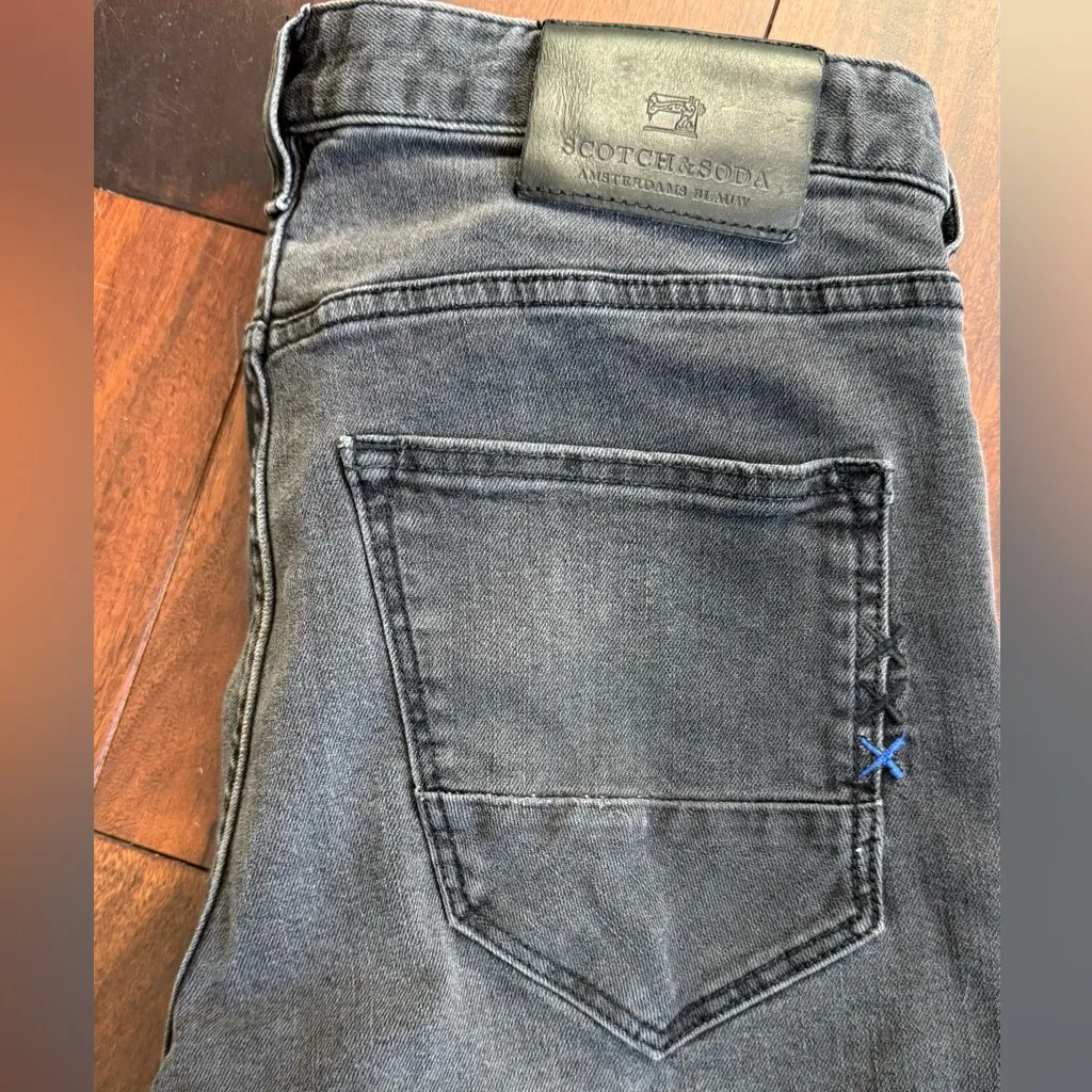 Scotch & Soda Black Amsterdams Blauw Straight Slim fit jeans 32 - Image 7
