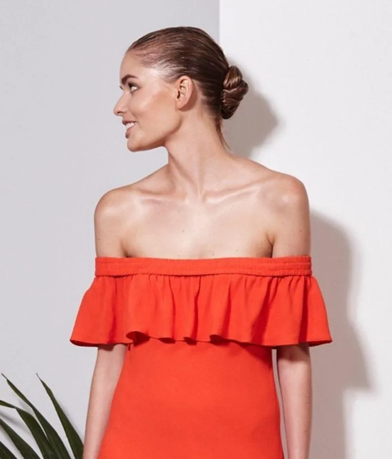 Veronica Beard “Oleta” Off Shoulder Ruffled Dress - Image 2