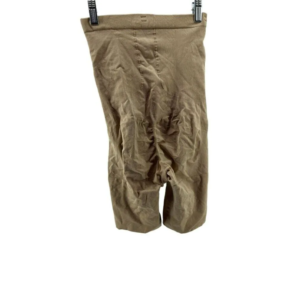 Spanx OnCore High Waist Mid-Thigh Shorts Soft Nude Womens Size Large - Image 4
