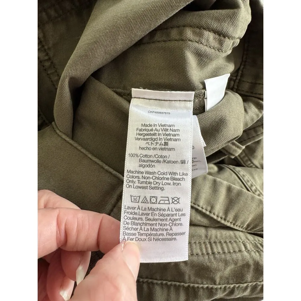 NWD Madewell Faded Ivy Green Chino Safari Jacket Button Closure Women’s XXS - Image 11